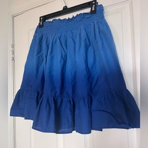 Blue fade skirt ruffled
